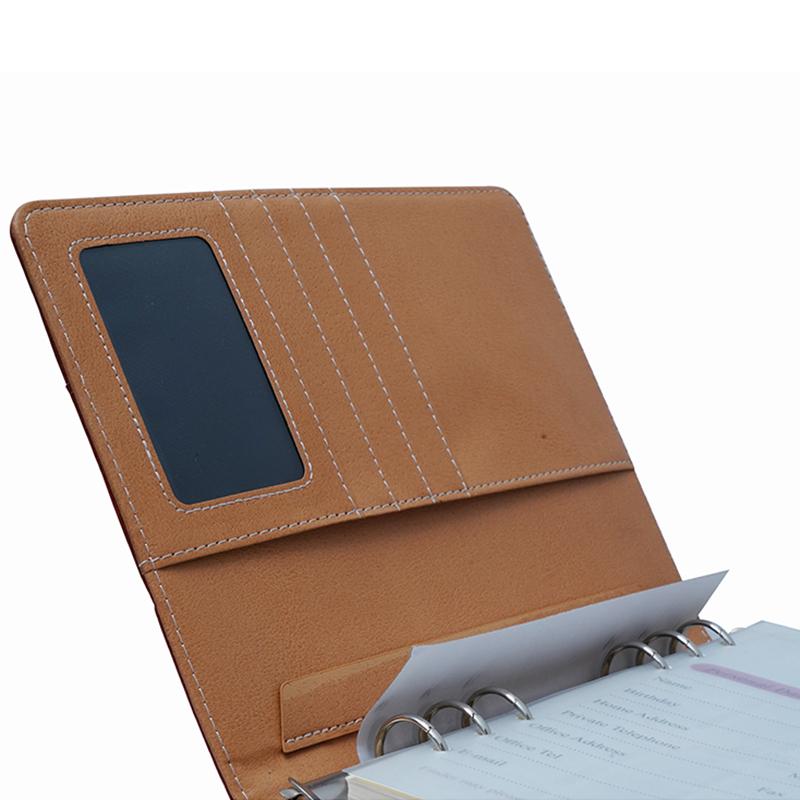 Personalized Pu Leather Notebook With Usb & Closing Flap With Card Holder And Pockets